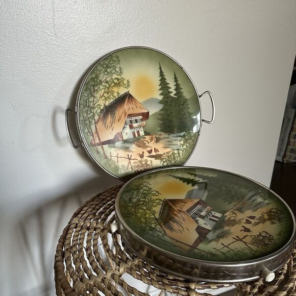 vintage Echt Keramik Grunstadt Ceramic serving and rotating tray - Picture 4 of 9